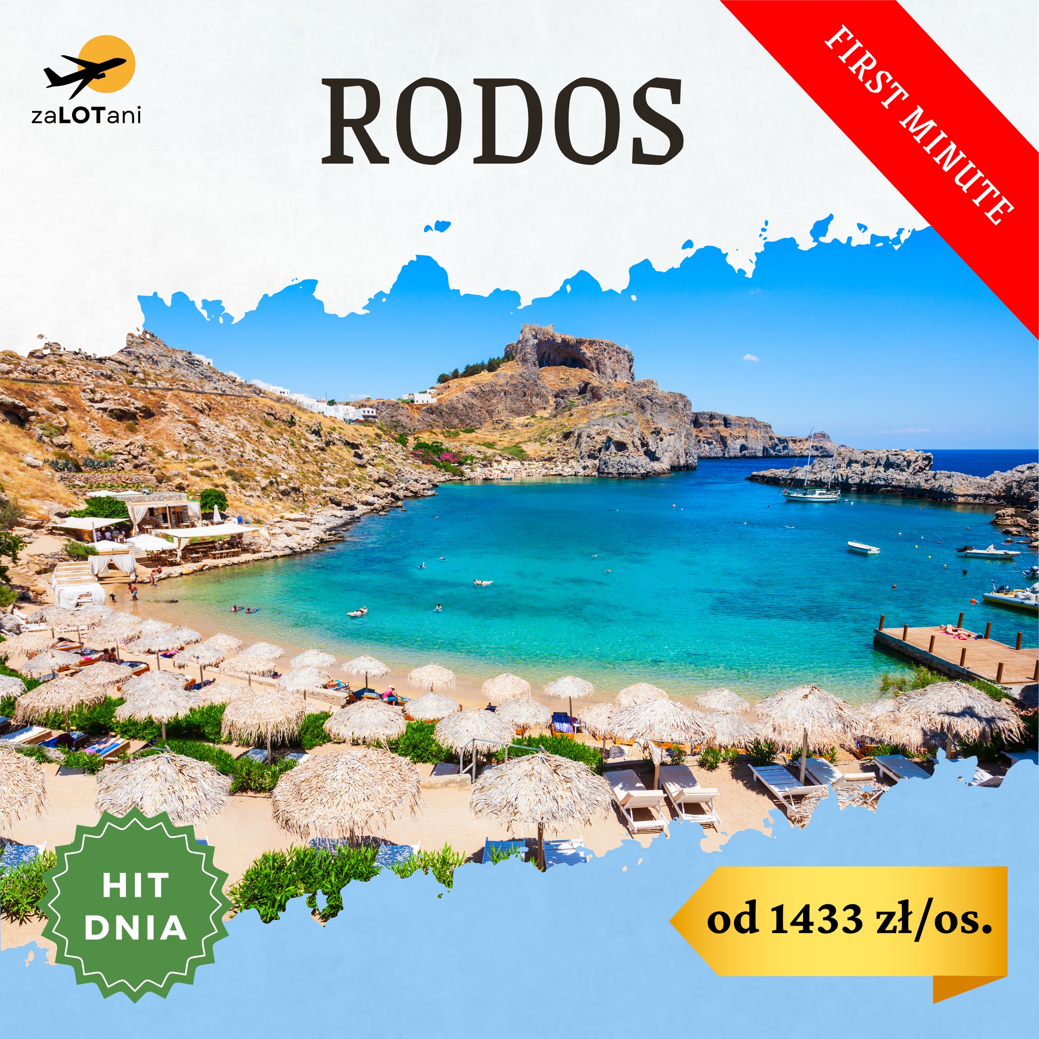 Hit Dnia - Rodos w opcji first minute, od 1433 zł/os.