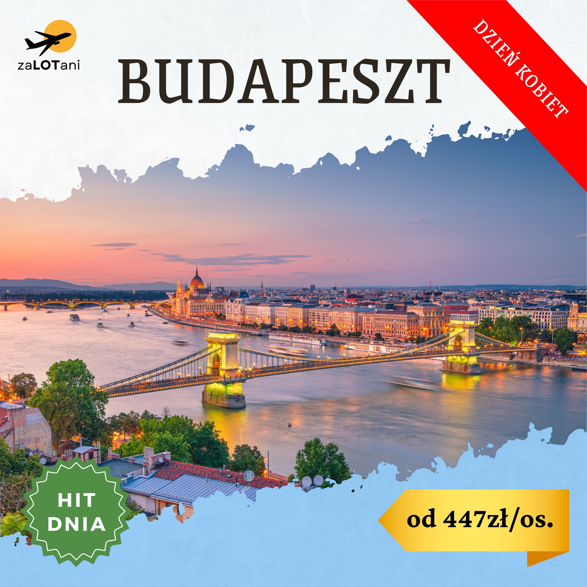 Hit Dnia - Budapeszt na Dzień Kobiet od 447 zł/os.