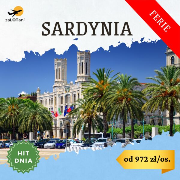 Hit Dnia na Sardynię na ferie zimowe od 972 zł/os.
