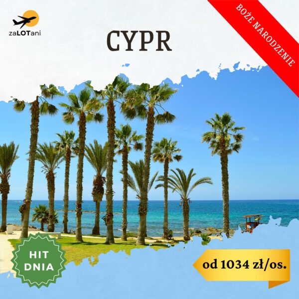 Hit Dnia na Cypr na Boże Narodzenie od 1034 zł/os.
