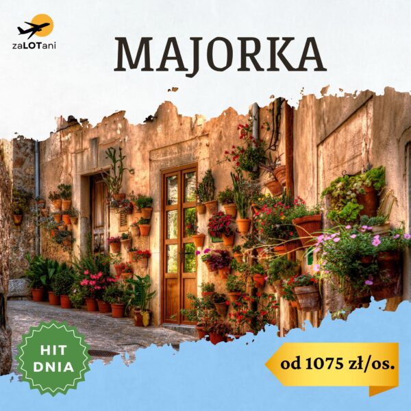 Hit Dnia na Majorkę od 1075 zł/os.